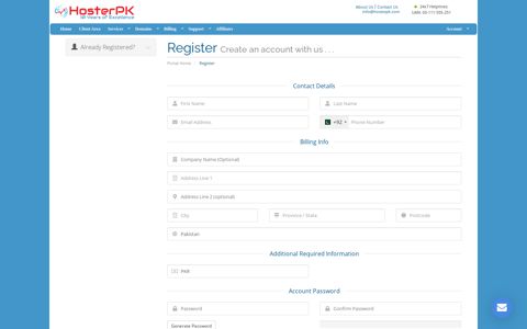 Register - HosterPK Pvt Ltd