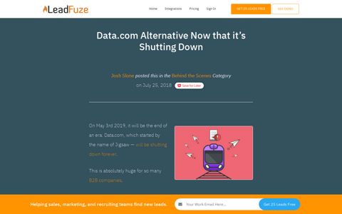 Data.com Alternative Now that it's Shutting Down - LeadFuze ...