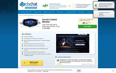 Lincoln Casino Review (2020) – FREE $1500 Lincoln Bonus