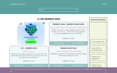 k link member area - General Information about Login - Logines.co.uk