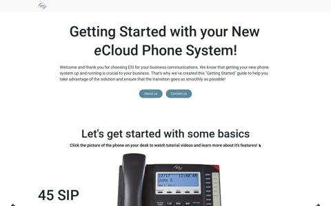 Getting Started with ESI eCloud PBX | My Website - Odoo
