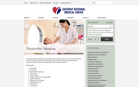 Diagnostic Imaging | Gateway Regional Medical Center