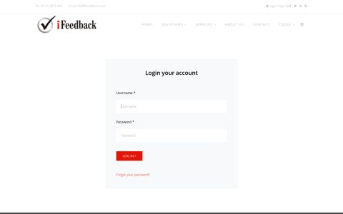Log in to your account - iFeedback - Research Agency