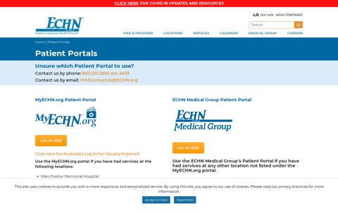 Patient Portals | Eastern Connecticut Health Network
