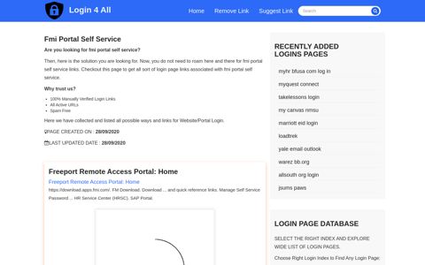 fmi portal self service - Official Login Page [100% Verified] - Login 4 All