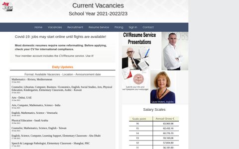 Vacancies, Salaries, Benefits - Joyjobs Logo Teaching Jobs ...