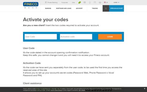 Activate codes - FINECO: Scopri Fineco, il conto del futuro dal ...
