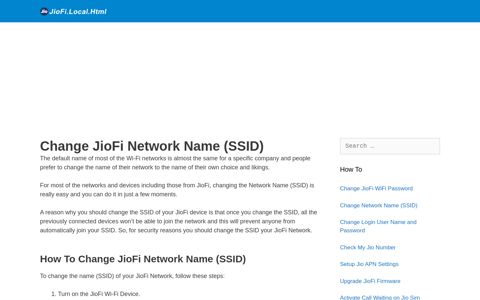 Change JioFi Network Name (SSID) - jiofi.local.html Login