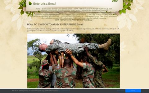 HOW TO SWITCH TO ARMY ENTERPRISE Email - Enterprise ...