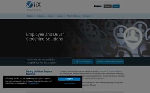 iiX | Employee and Driver Screening Solutions | Verisk Analytics