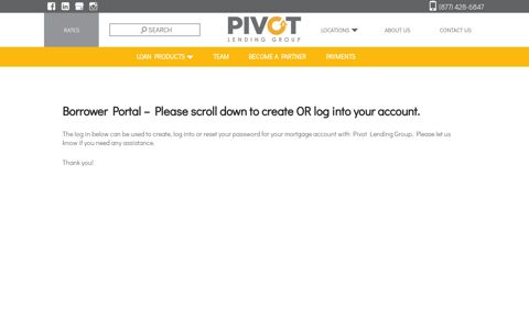 Borrower Portal - Please scroll down to create OR log into ...