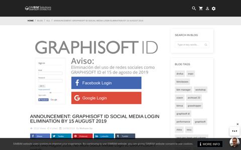 Announcement: GRAPHISOFT ID Social Media Login ... - simbim