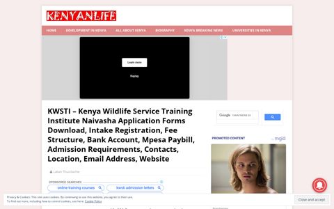 KWSTI - Kenya Wildlife Service Training Institute Naivasha ...