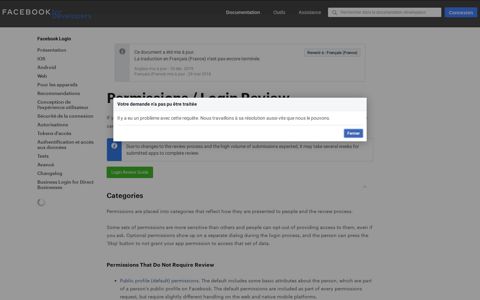 Permissions / Login Review - Facebook for Developers