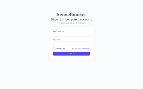 Login to your KennelBooker account | KennelBooker.com