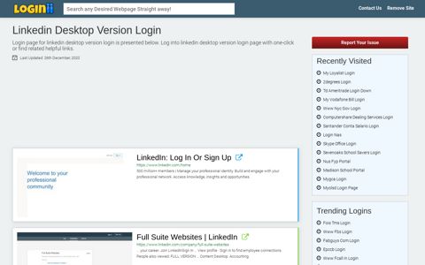 Linkedin Desktop Version Login - Loginii.com