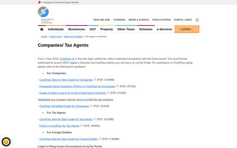 Tax Agent e-Services - IRAS