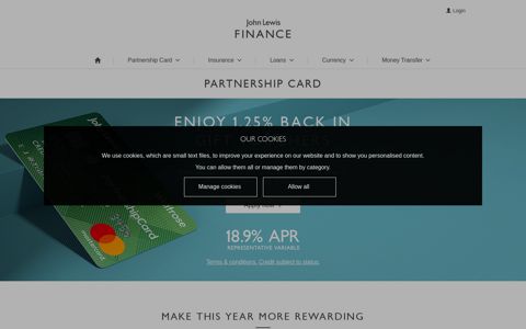 Partnership Card | Credit Card | John Lewis Finance