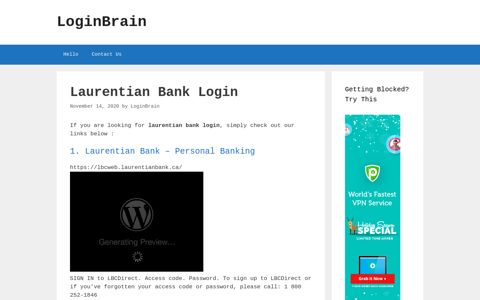 laurentian bank login - LoginBrain