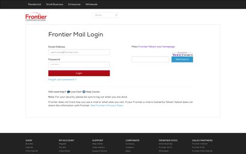 Frontier Mail Login - Frontier Mail - Frontier Communications