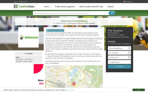 Interzoo Nuremberg 2021 - Trade Fair Dates