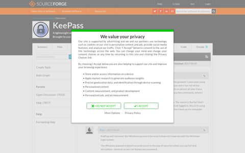 KeePass / Discussion / Help: Windows login - SourceForge