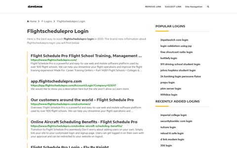 Flightschedulepro Login ❤️ One Click Access - iLoveLogin