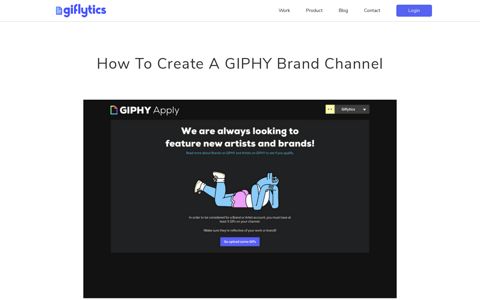 How To Create A GIPHY Brand Channel - Giflytics | Analytics ...