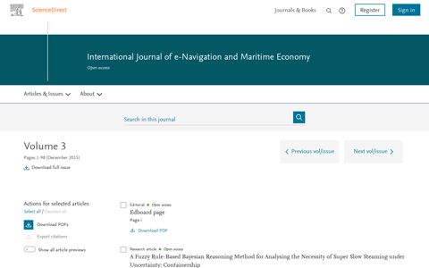 International Journal of e-Navigation and Maritime Economy ...