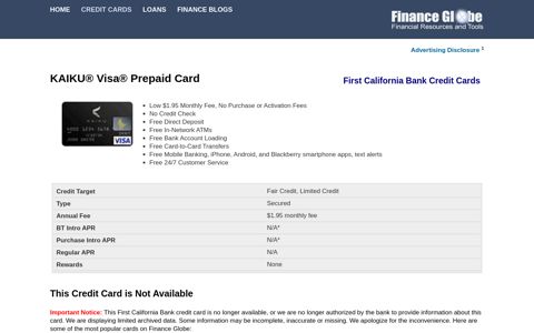 KAIKU Visa Prepaid Card - Research and Apply - Finance Globe