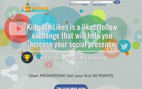 KingdomLikes.com - Free Facebook Likes, Twitter Followers ...