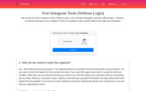 Instagram Auto Liker | Free 300 Likes - Without Login