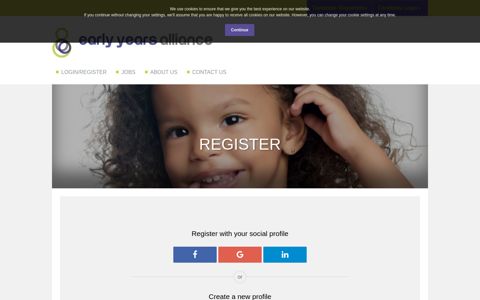 Login/Register - Early Years Alliance