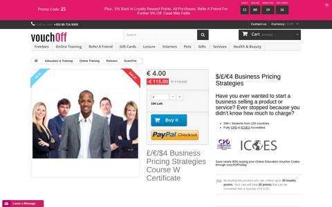 $/£/€4 Eventtrix Business Pricing Strategies Certified Courses