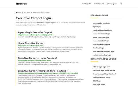 Executive Carport Login ❤️ One Click Access - iLoveLogin