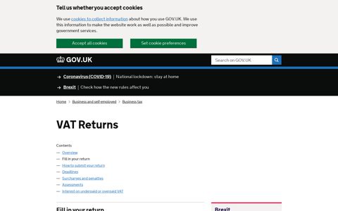VAT Returns: Fill in your return - GOV.UK