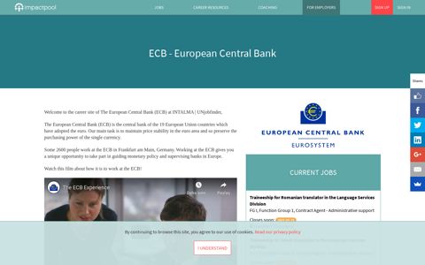 Jobs at ECB - European Central Bank - Impactpool