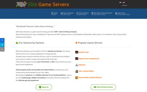 Elite Game Servers.net: Worldwide Premium Game Server ...