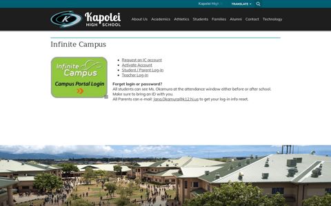 Home - Infinite Campus - Kapolei High School