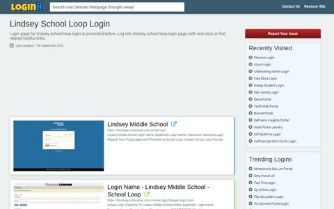 Lindsey School Loop Login - Loginii.com