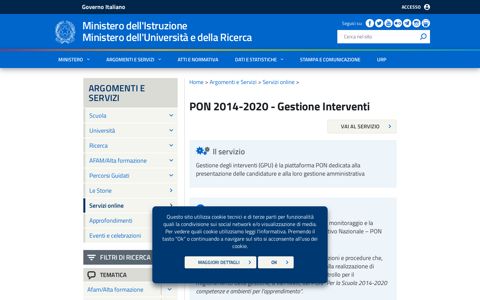 PON 2014-2020 - Gestione Interventi - Miur