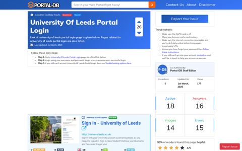 University Of Leeds Portal Login