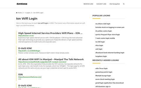 Ion Wifi Login ❤️ One Click Access - iLoveLogin