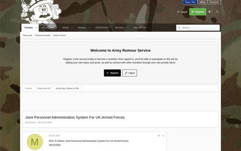 Joint Personnel Administration System For UK Armed Forces ...