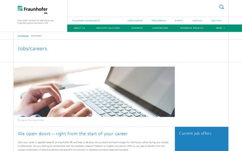 Jobs/careers - Fraunhofer IPA