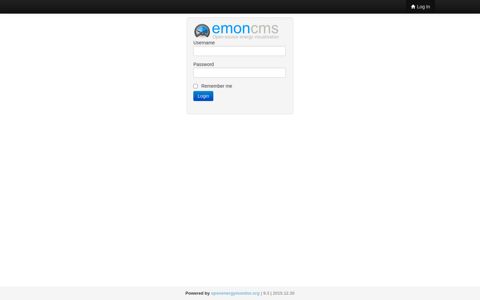 Emoncms - user login - Electro Bob