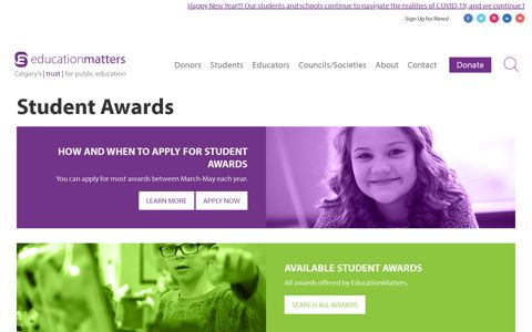 Student Awards - EducationMatters