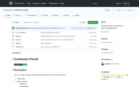 jgabuya/customer-portal: Customer portal built with ... - GitHub