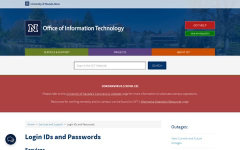 Login IDs and Passwords