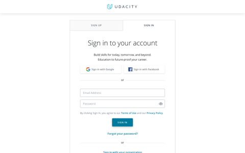 Sign In - Udacity
